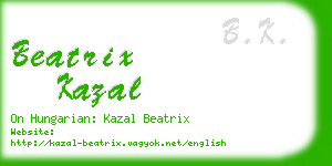 beatrix kazal business card